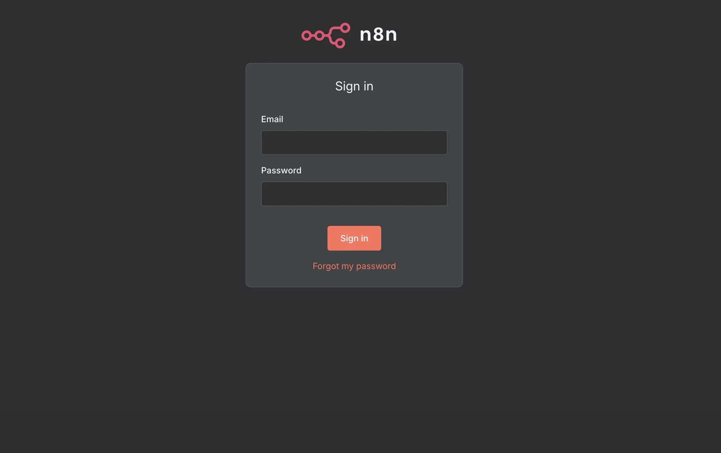Sliplane App Screenshot Deploy n8n - Login